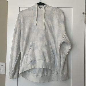 Light Blue and white Tie dyed Hoodie